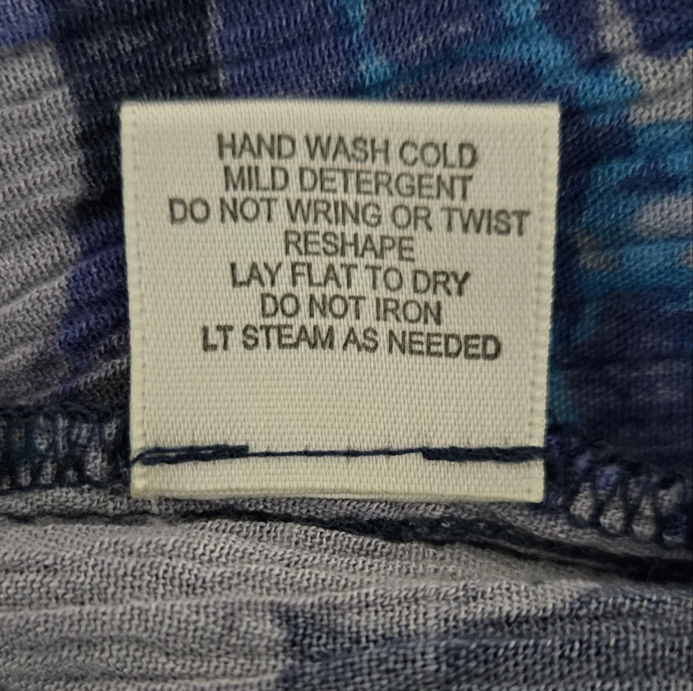 Lovestitch Blue Floral Maxi Dress Smocked Waist Size Small / Medium - Picture 12 of 13